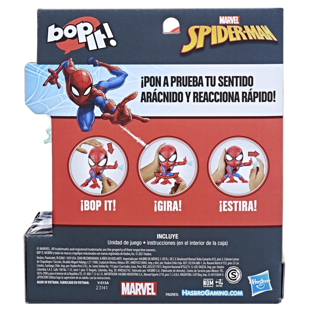 Hasbro Gaming Bop It! Marvel Spider-Man Edition Game, Spider Man Game, Marvel Toys, 1 or More Players, Ages 8 and Up - Image 4