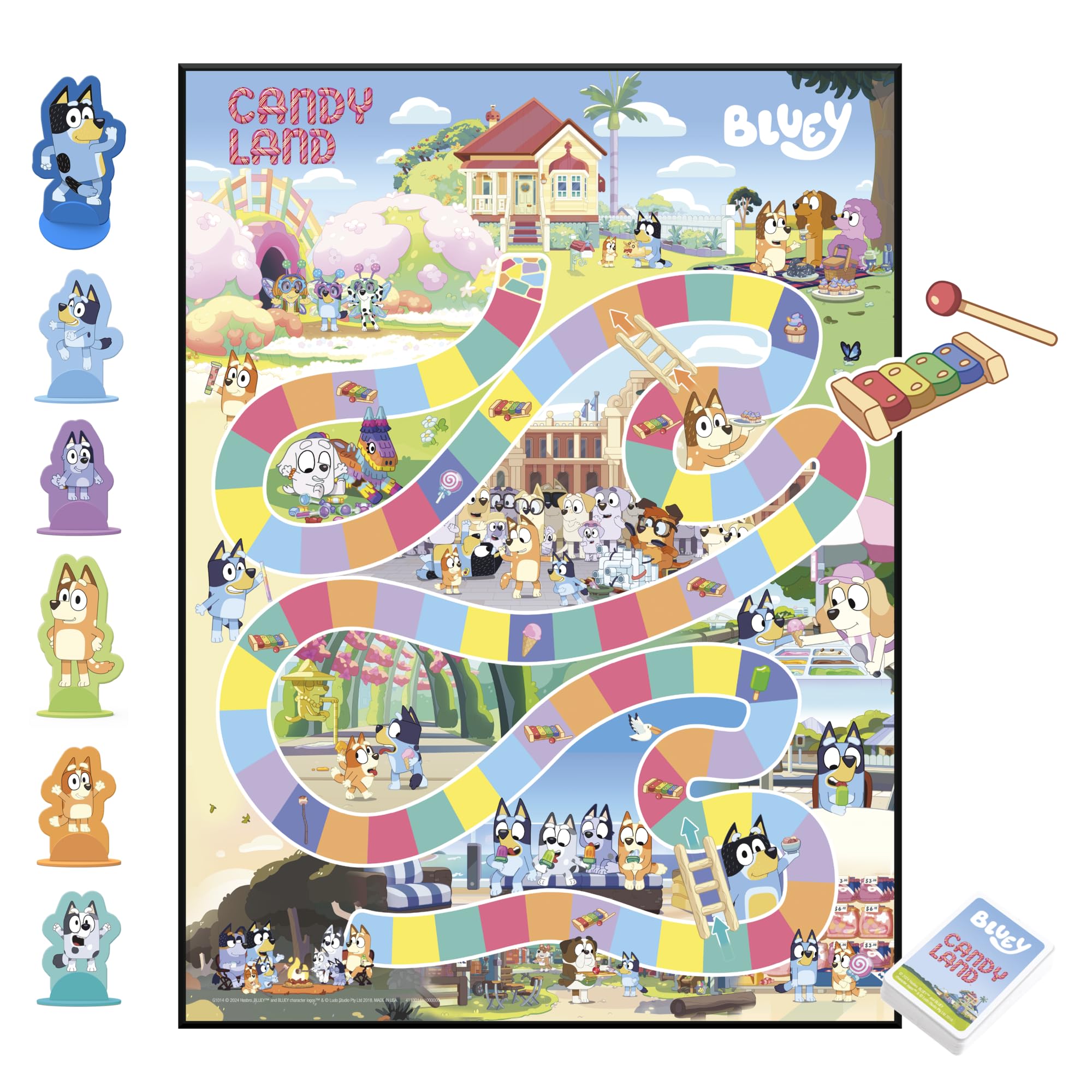 Hasbro Gaming Candy Land Bluey Edition Board Game | Ages 3 and Up | 2-6 Players | Play as Dad, Mum, Bluey, Bingo, Muffin, or Socks | Preschool Games | Kids Gifts (Amazon Exclusive) - Image 4
