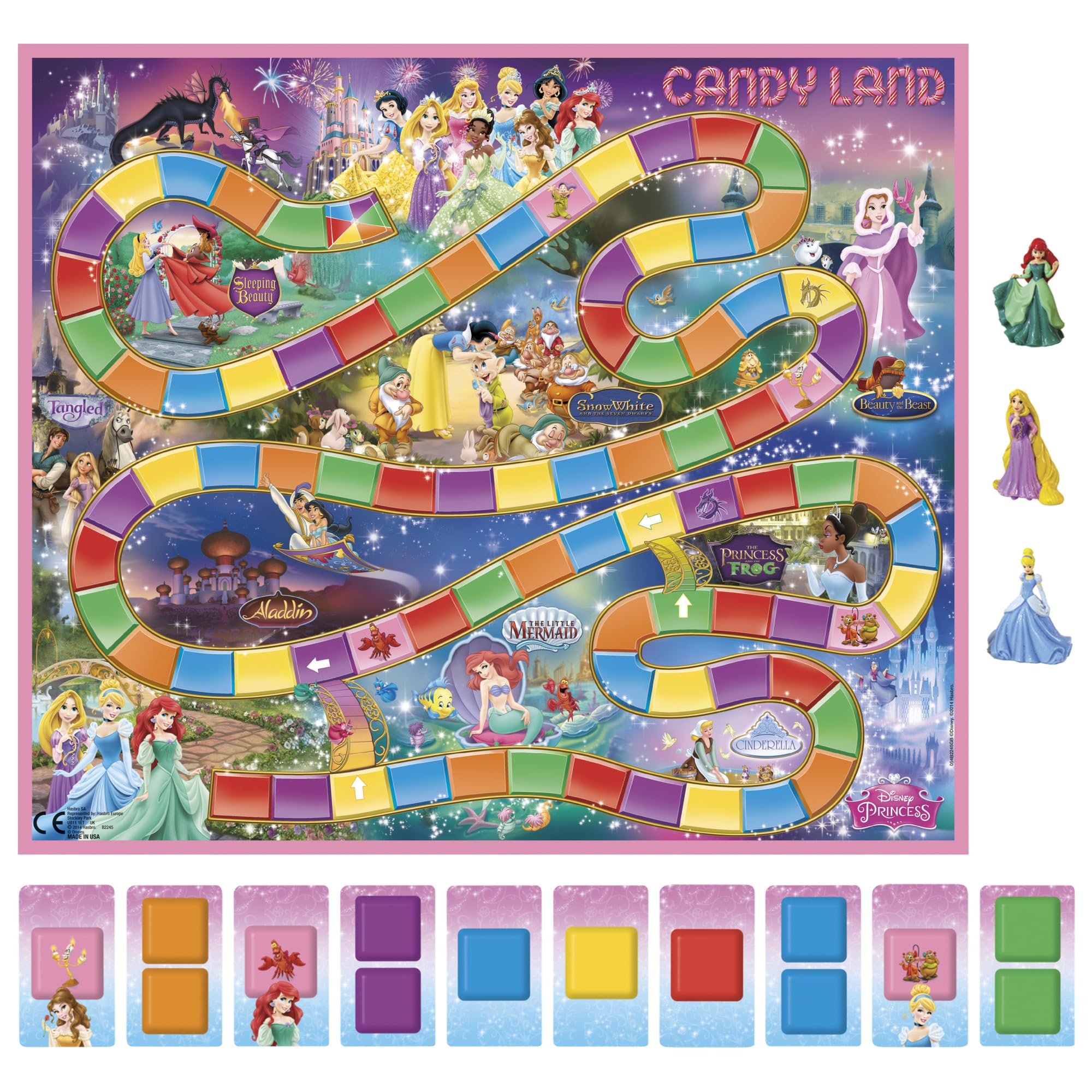Hasbro Gaming Candy Land Disney Princess Edition Board Game, Preschool Games for 2 to 3 Players, Easter Gifts for Boys and Girls, Family Games for Kids Ages 3 and Up (Amazon Exclusive) - Image 4