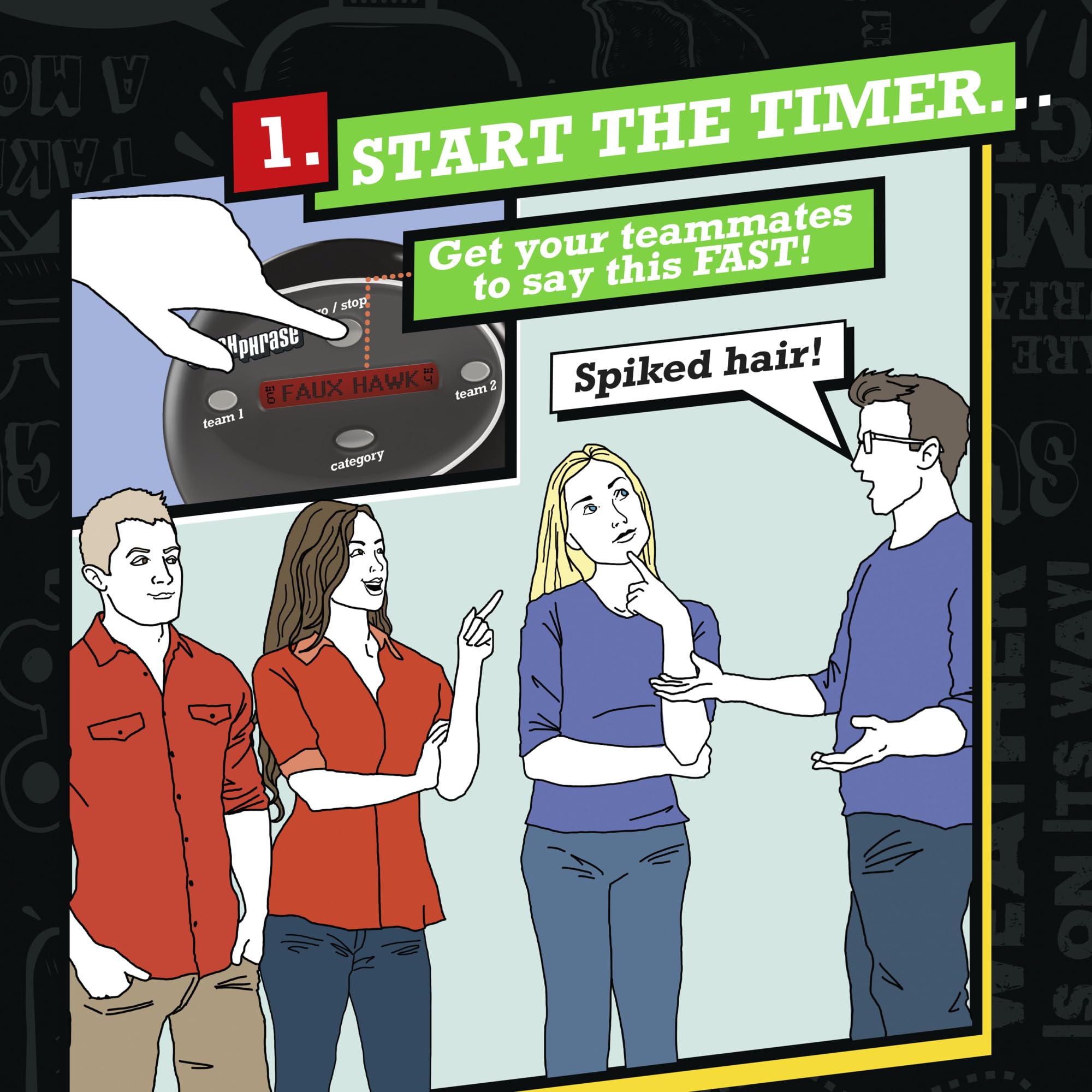 Hasbro Gaming Catch Phrase Electronic Game | Fun Active Handheld Party Games for Adults, Teens, and Kids | 4 or More Players, 2 Teams | Portable Summer Travel Activities | Ages 12+ (Amazon Exclusive) - Image 4