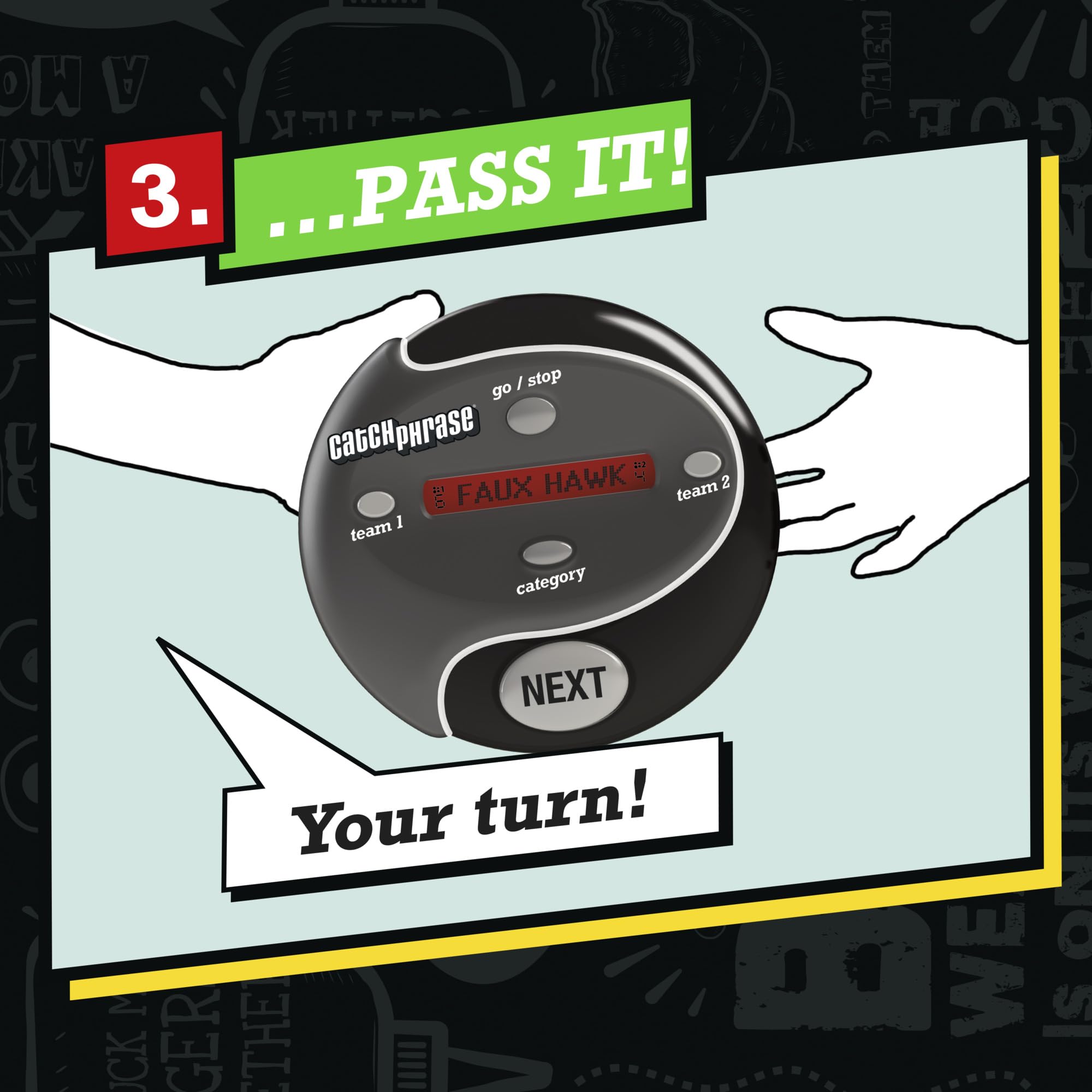 Hasbro Gaming Catch Phrase Electronic Game | Fun Active Handheld Party Games for Adults, Teens, and Kids | 4 or More Players, 2 Teams | Portable Summer Travel Activities | Ages 12+ (Amazon Exclusive) - Image 6