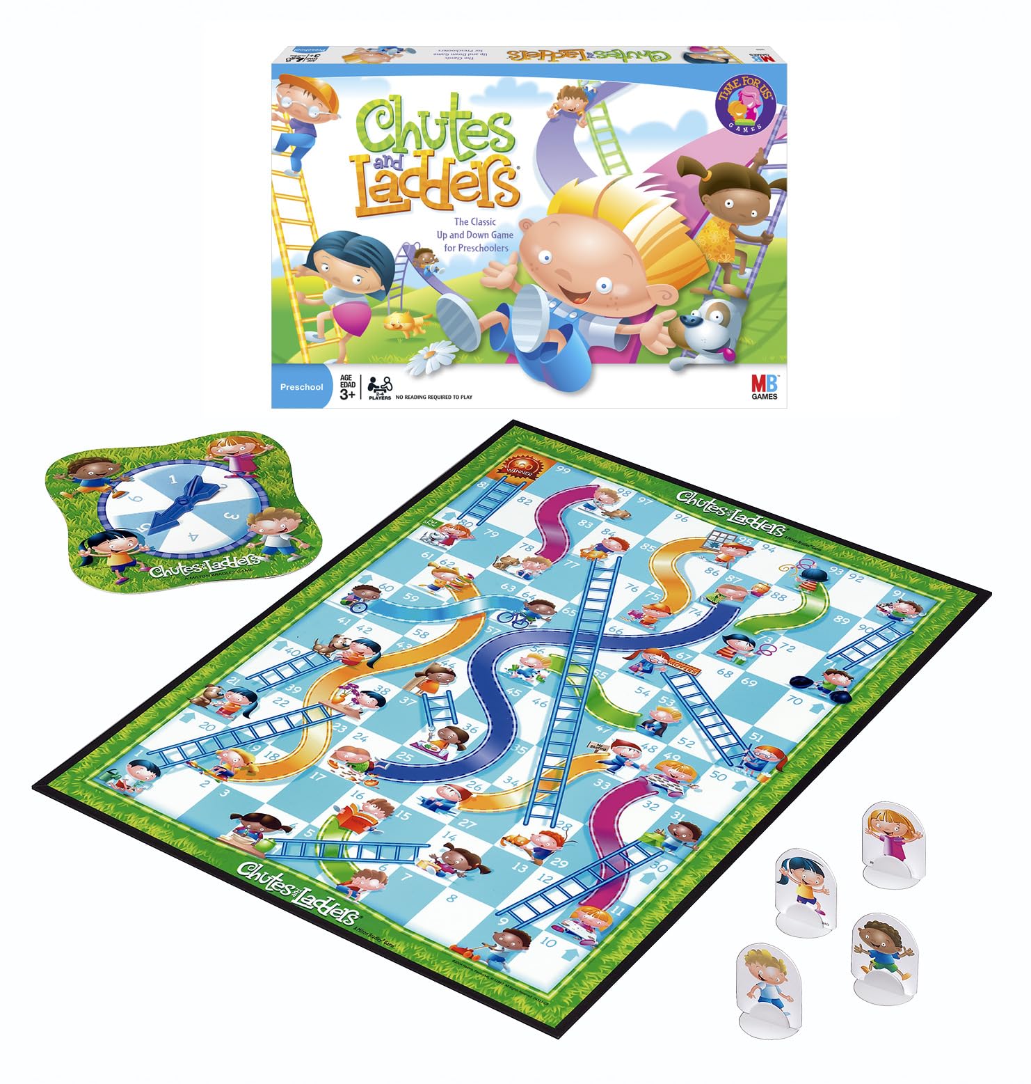 Hasbro Gaming Chutes and Ladders Board Game, 2 to 4 Players, Easter Gift for Kids, Preschool Classroom Games, Ages 3+ (Amazon Exclusive) - Image 2