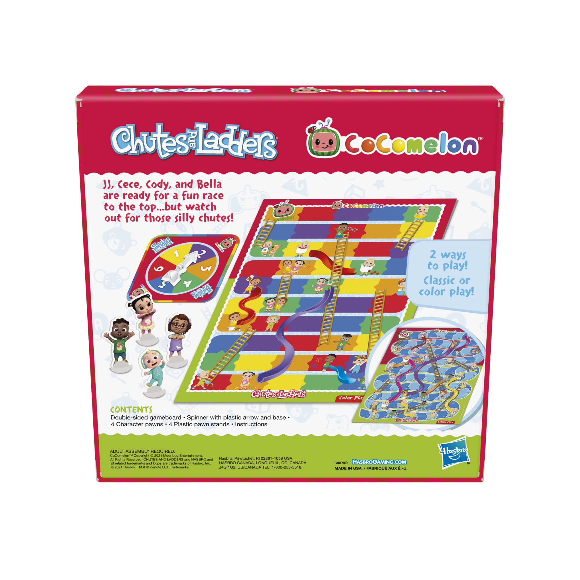 Hasbro Gaming Chutes and Ladders: CoComelon Edition Board Game for Kids | 2-4 Players | Preschool Back to School Gifts | Ages 3+ (Amazon Exclusive) - Image 4