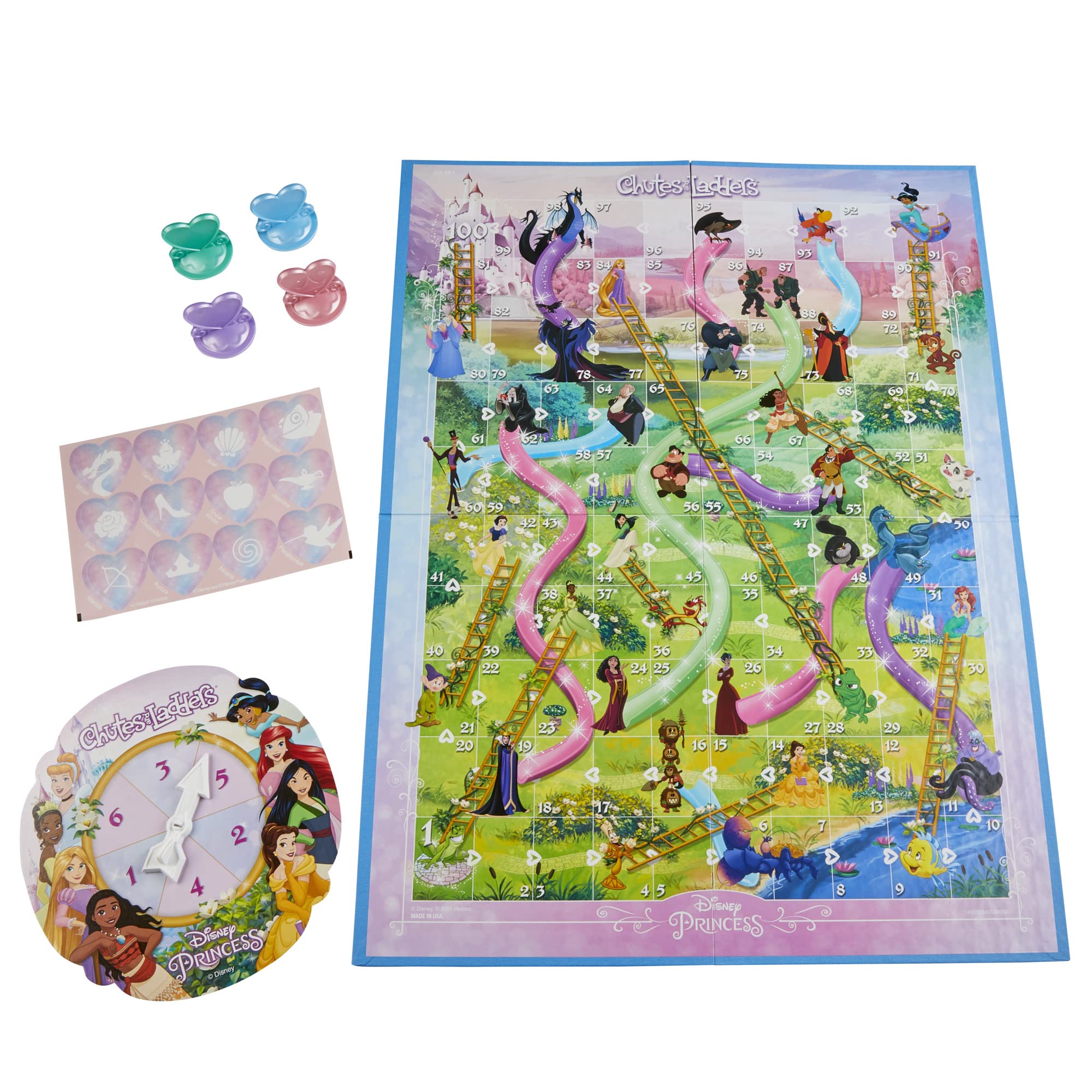 Hasbro Gaming Chutes and Ladders: Disney Princess Edition Board Game for Kids Ages 3 and Up, Easter Gifts for Boys and Girls, Preschool Game for 2-4 Players (Amazon Exclusive) - Image 11