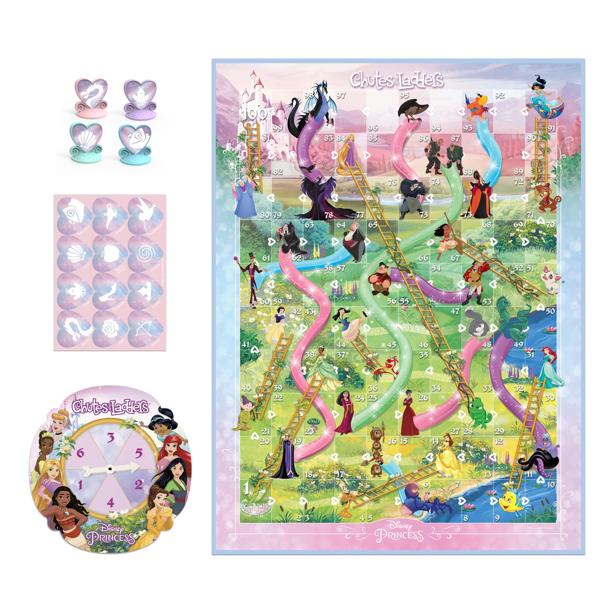 Hasbro Gaming Chutes and Ladders: Disney Princess Edition Board Game for Kids Ages 3 and Up, Easter Gifts for Boys and Girls, Preschool Game for 2-4 Players (Amazon Exclusive) - Image 3
