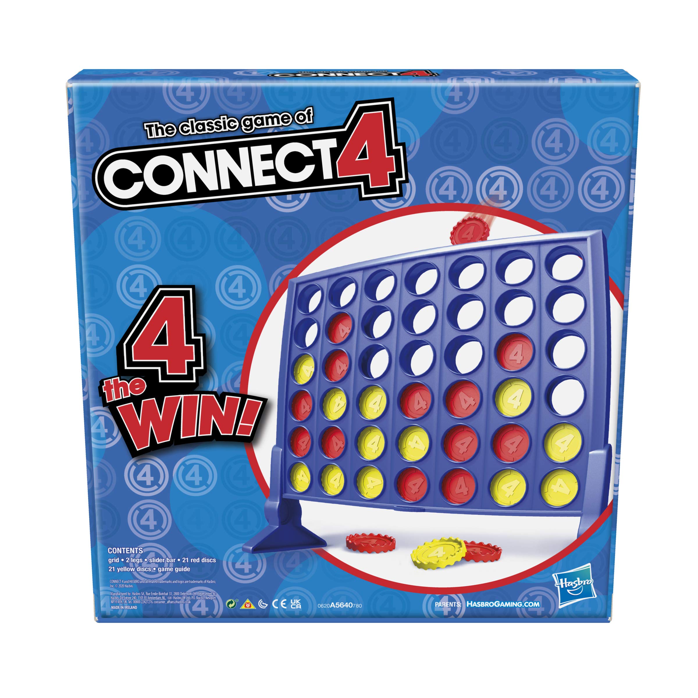 Hasbro Gaming Connect 4 Classic Grid, 4 in a Row Game, Strategy Board Games for Kids, 2 Players for Family and Kids, Easter Gifts for Boys and Girls, Ages 6+ - Image 3