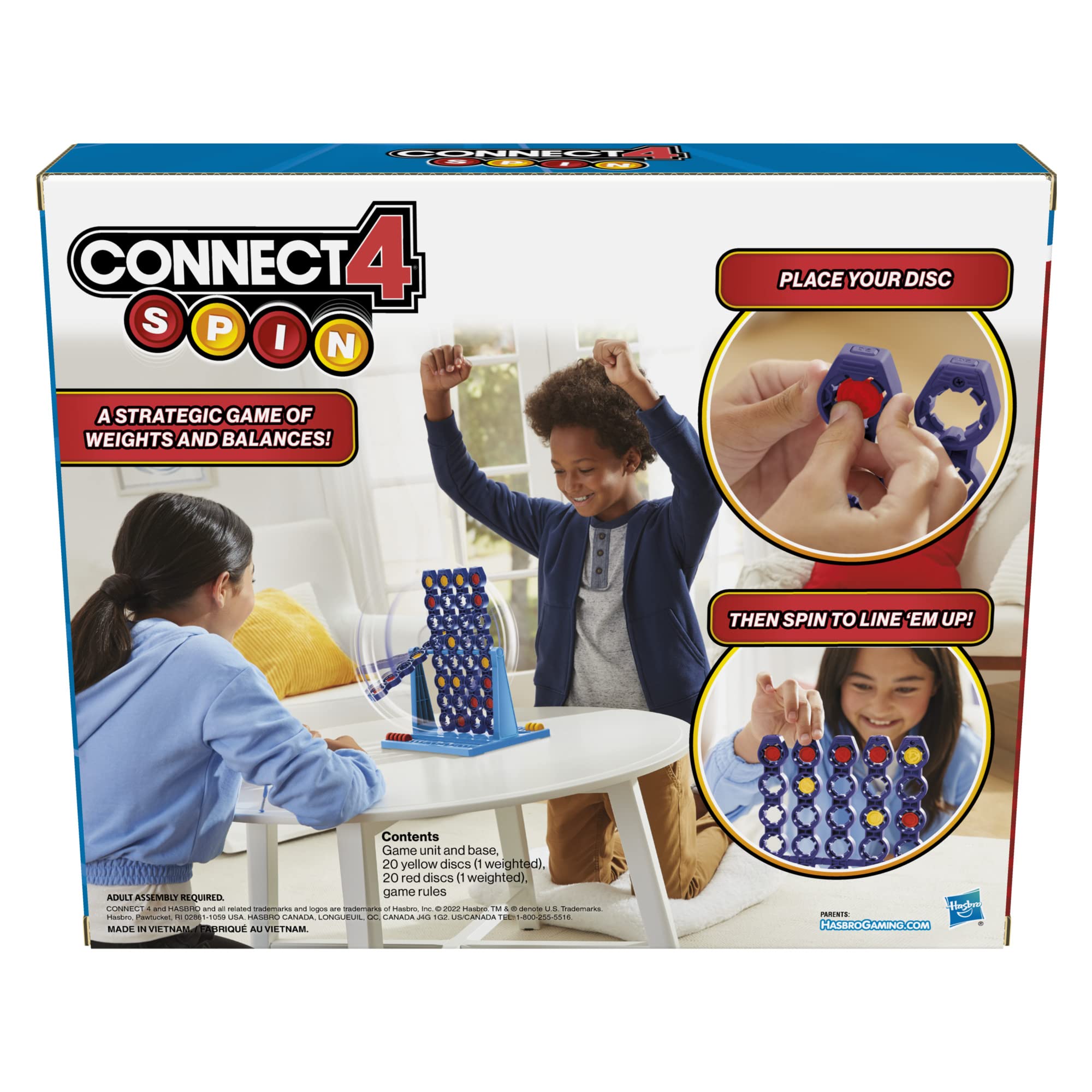 Hasbro Gaming Connect 4 Spin Game, Features Spinning Connect 4 Grid, 2 Player Board Games for Family and Kids, Strategy Board Games, Ages 8 and Up - Image 6