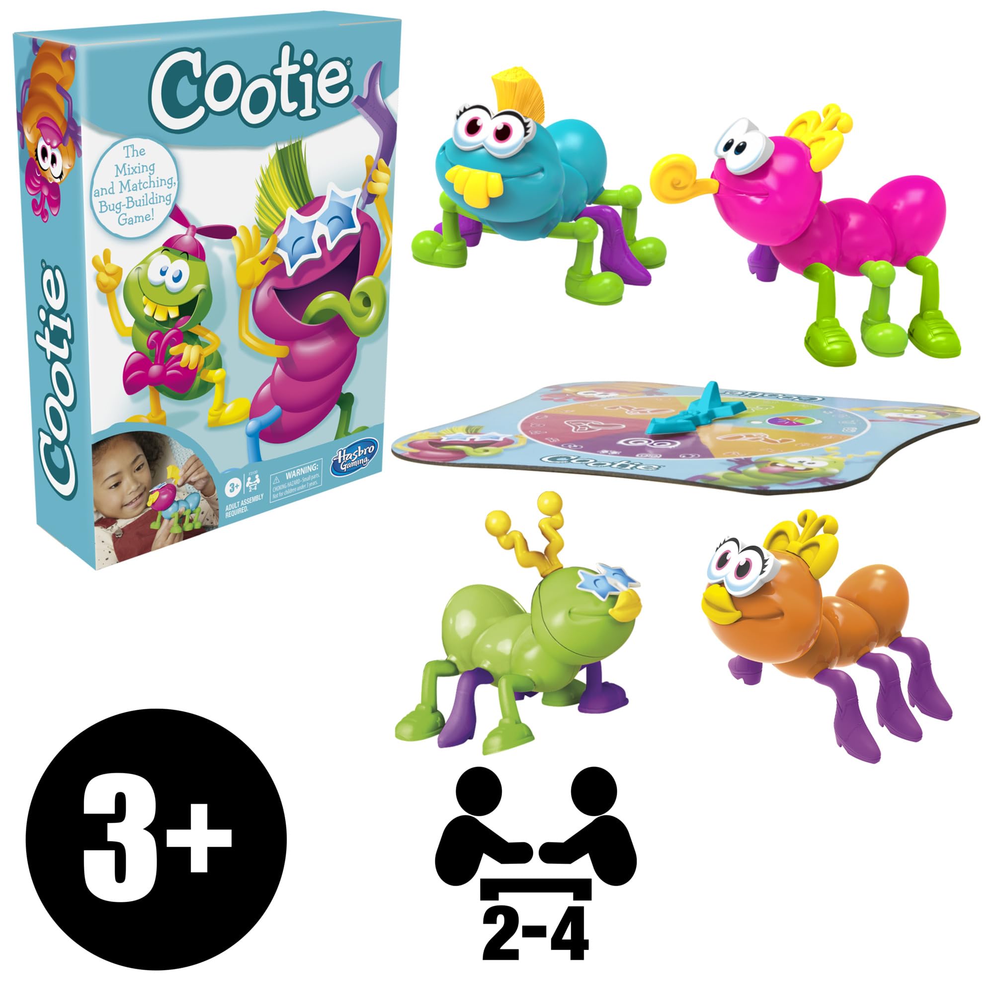 Hasbro Gaming Cootie Mixing and Matching Bug-Building Game | 2-4 Players | Easy Preschool Board Games | Easter Basket Gifts for Boys and Girls| Ages 3+ - Image 7