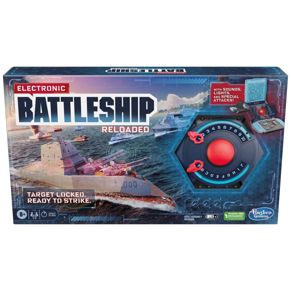 Hasbro Gaming Electronic Battleship Reloaded Board Game, Naval Combat Strategy Game with Sounds, Lights, Special Attacks, Ages 8 and Up, 1-2 Players - Image 3