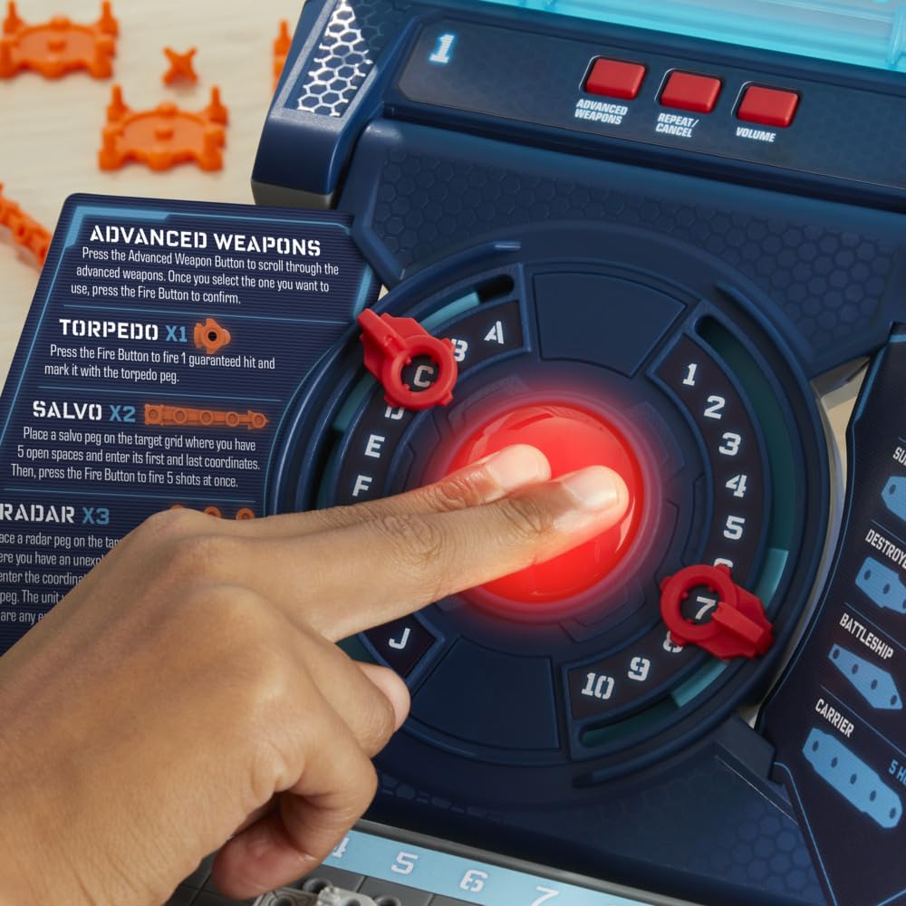 Hasbro Gaming Electronic Battleship Reloaded Board Game, Naval Combat Strategy Game with Sounds, Lights, Special Attacks, Ages 8 and Up, 1-2 Players - Image 4