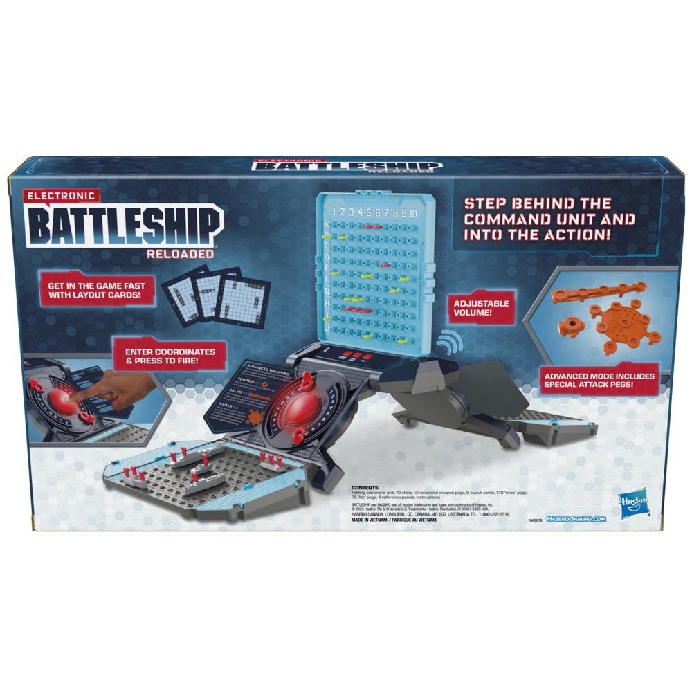 Hasbro Gaming Electronic Battleship Reloaded Board Game, Naval Combat Strategy Game with Sounds, Lights, Special Attacks, Ages 8 and Up, 1-2 Players - Image 7