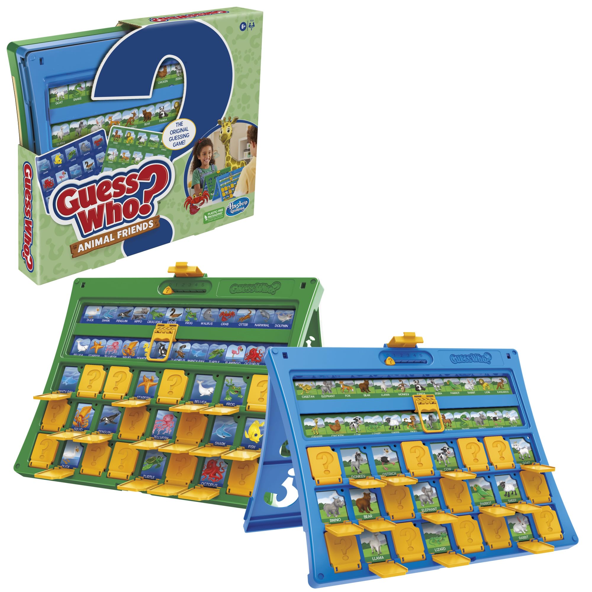 Hasbro Gaming Guess Who? Animal Friends Game | 2 Double-Sided Animal Sheets | 2-Player Board Games for Kids | Easter Gifts for Boys and Girls | Ages 6+ (Amazon Exclusive) - Image 7