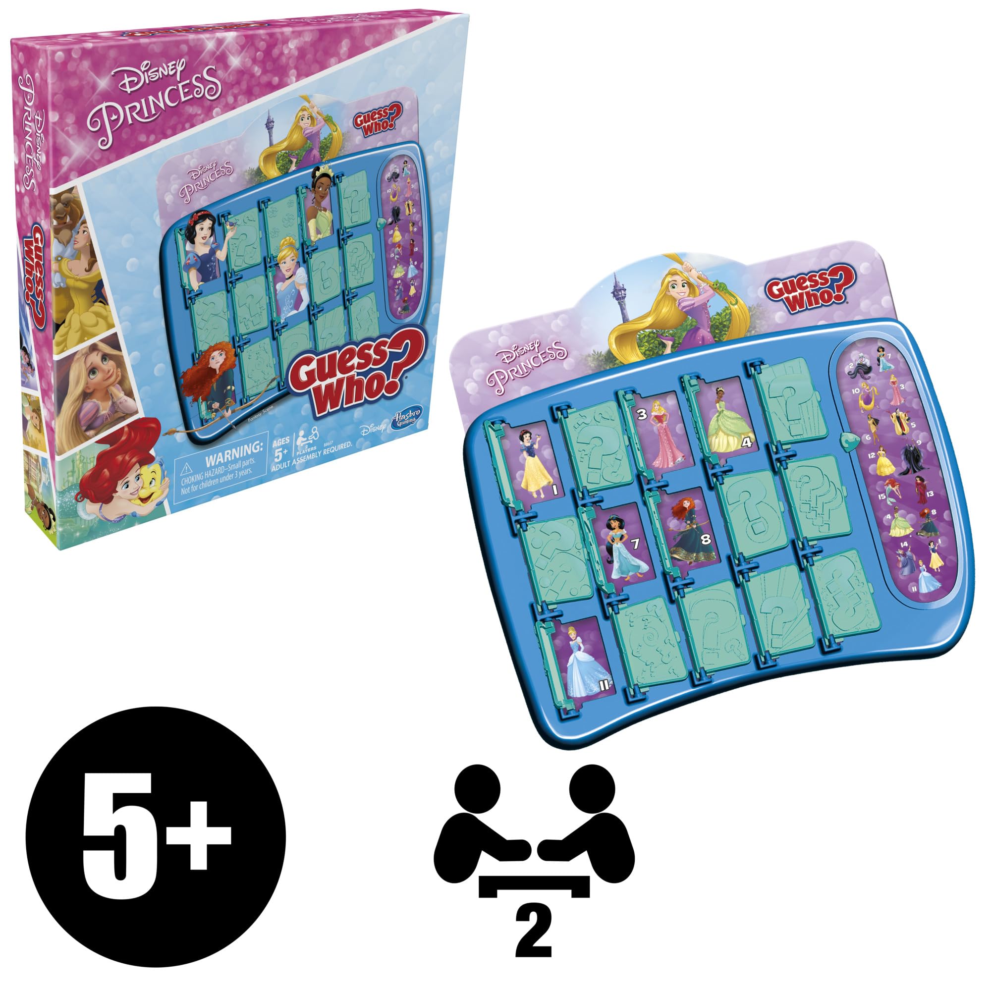Hasbro Gaming Guess Who? Disney Princess Edition Kids Board Game, Fun Game for Families and Kids Ages 5 and Up, Easter Gifts for Boys and Girls, Preschool Games (Amazon Exclusive) - Image 4