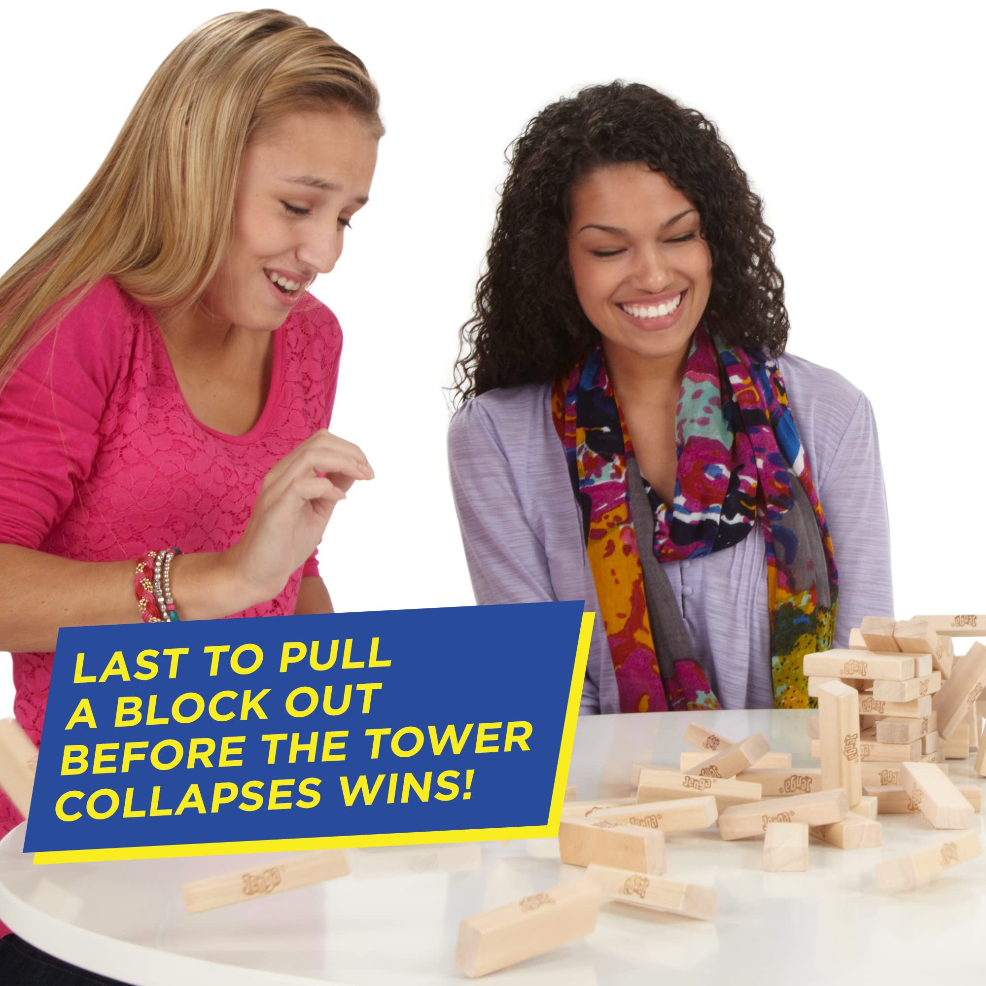 Hasbro Gaming Jenga Game | The Original Wood Block Game with Genuine Hardwood Blocks | Stacking Tower | Ages 6+ | 1 or More Players | Party Games for Kids | Family Games - Image 6