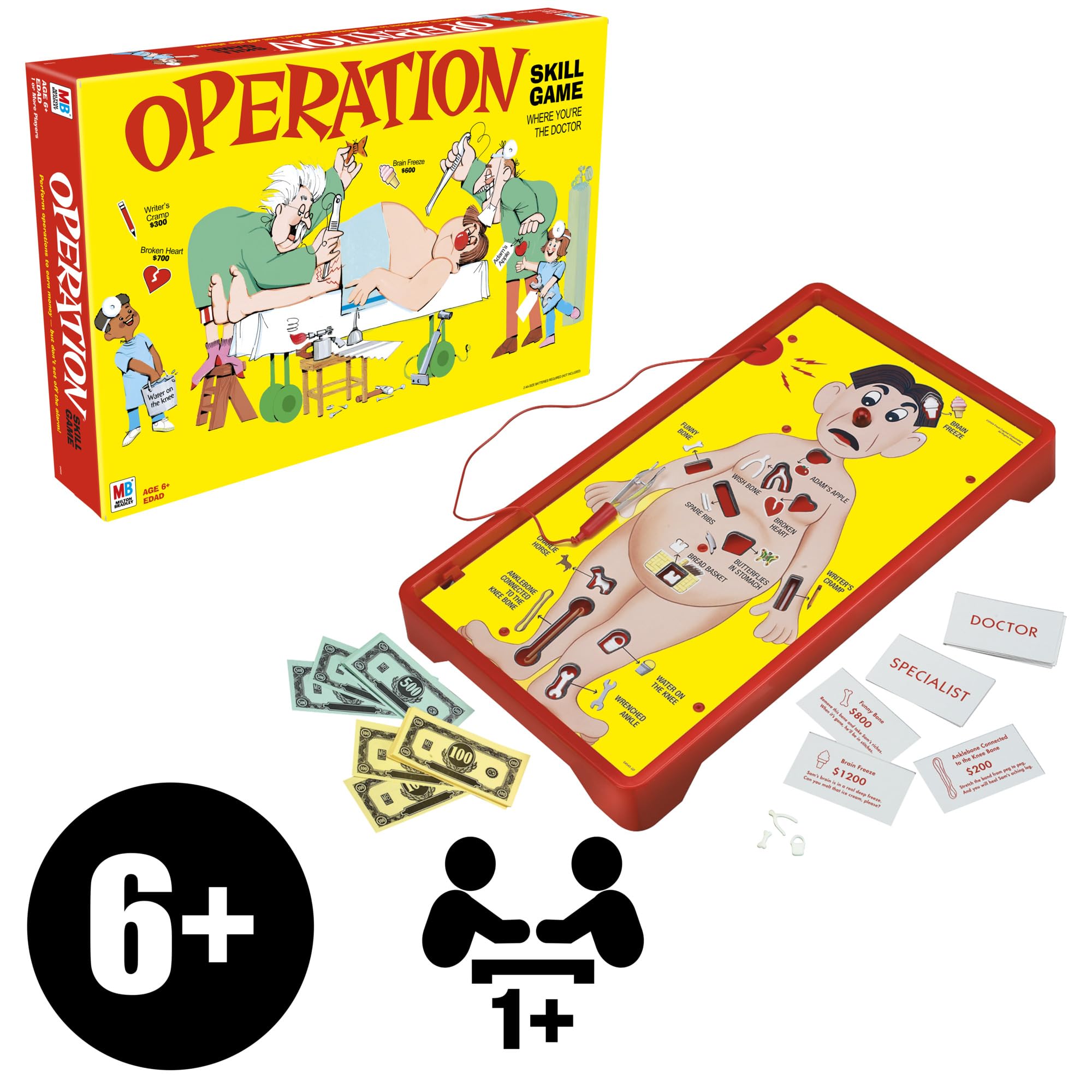 Hasbro Gaming Operation Electronic Board Game, Family Games for Kids Ages 6+, Kids Board Games for 1+ Players, Funny Games for Kids, Easter Gifts for Boys and Girls (Amazon Exclusive) - Image 9