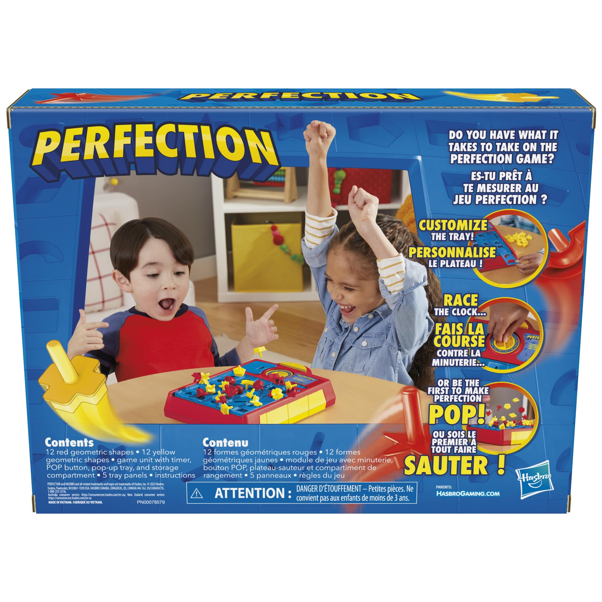 Hasbro Gaming Perfection Pop Up Game for Kids Ages 5 and Up, Customize The Tray for Over 250 Combinations, Kids Games for 1+ Players - Image 10