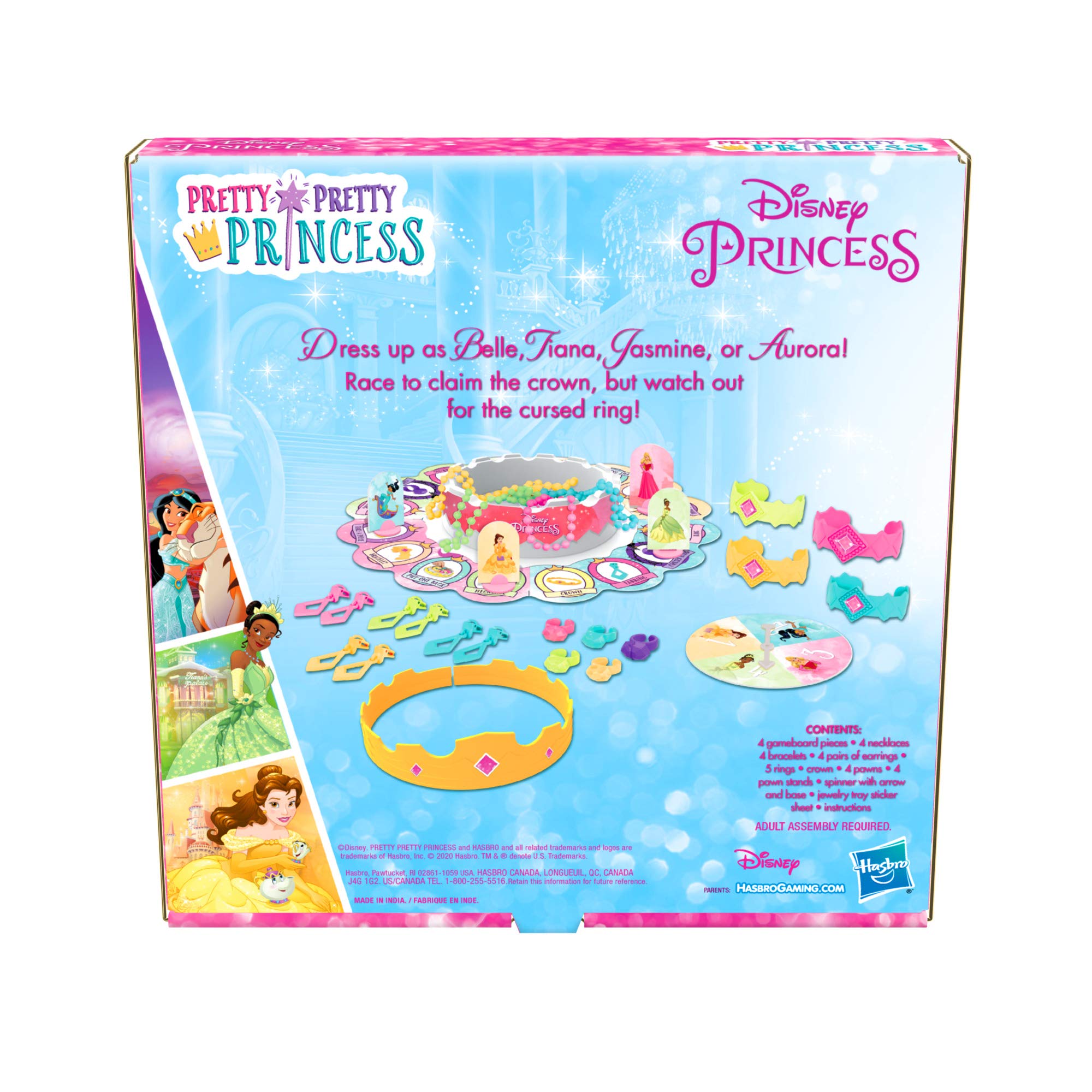 Hasbro Gaming Pretty Pretty Princess: Edition Board Game Featuring Disney Princesses, Jewelry Dress-Up Game for Kids Ages 5 and Up, for 2-4 Players (Amazon Exclusive) - Image 3