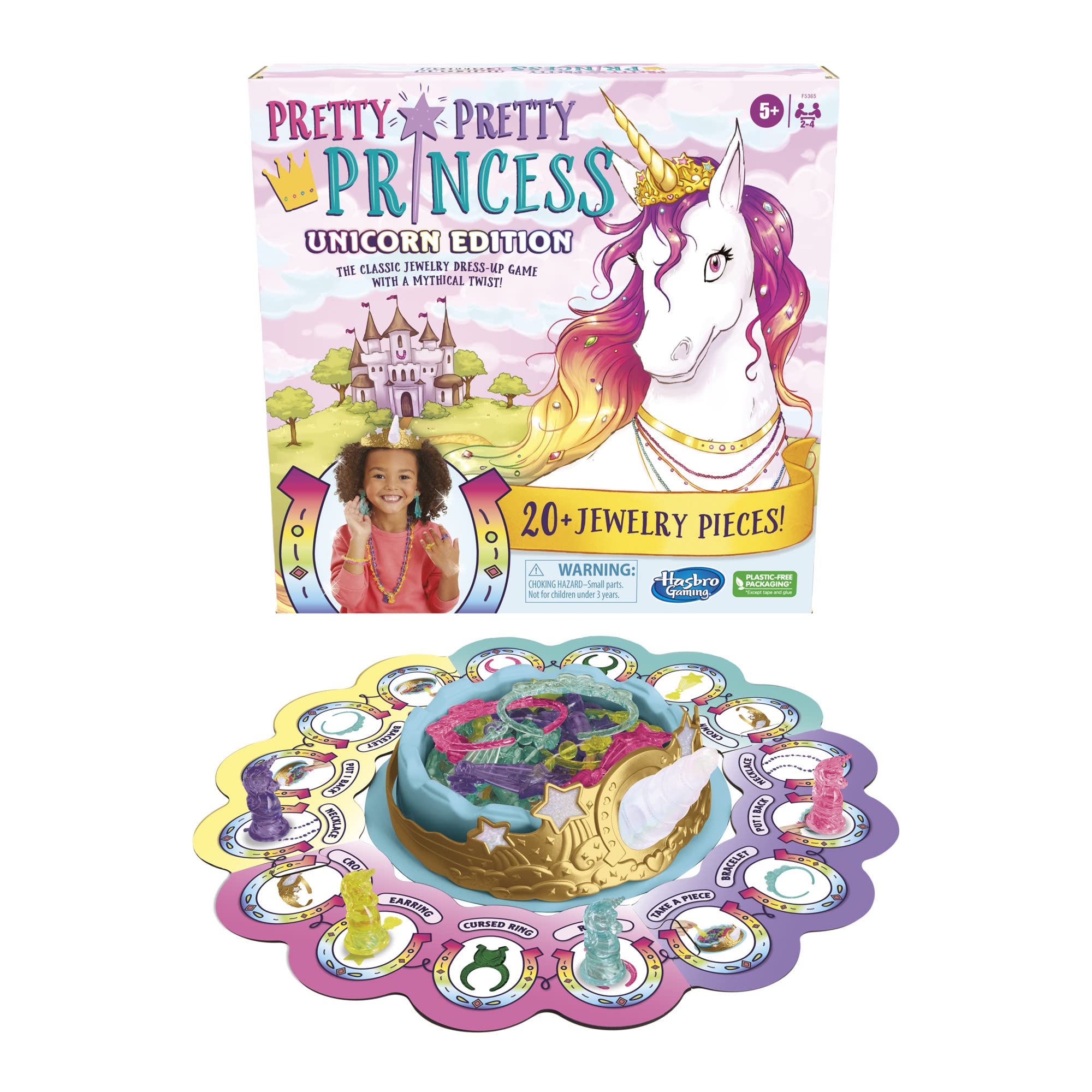 Hasbro Gaming Pretty Princess Unicorn Edition Board Game, Includes 20 Pieces (Amazon Exclusive) - Image 3
