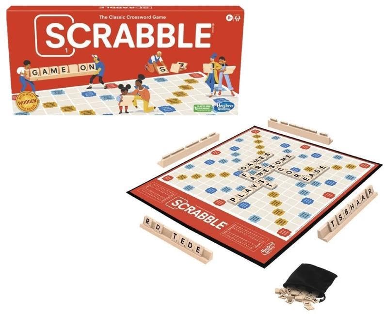 Hasbro Gaming Scrabble Board Game, Classic Word Games for Kids Ages 8 and Up, Fun Family Game for 2-4 Players, The Classic Crossword Game - Image 3