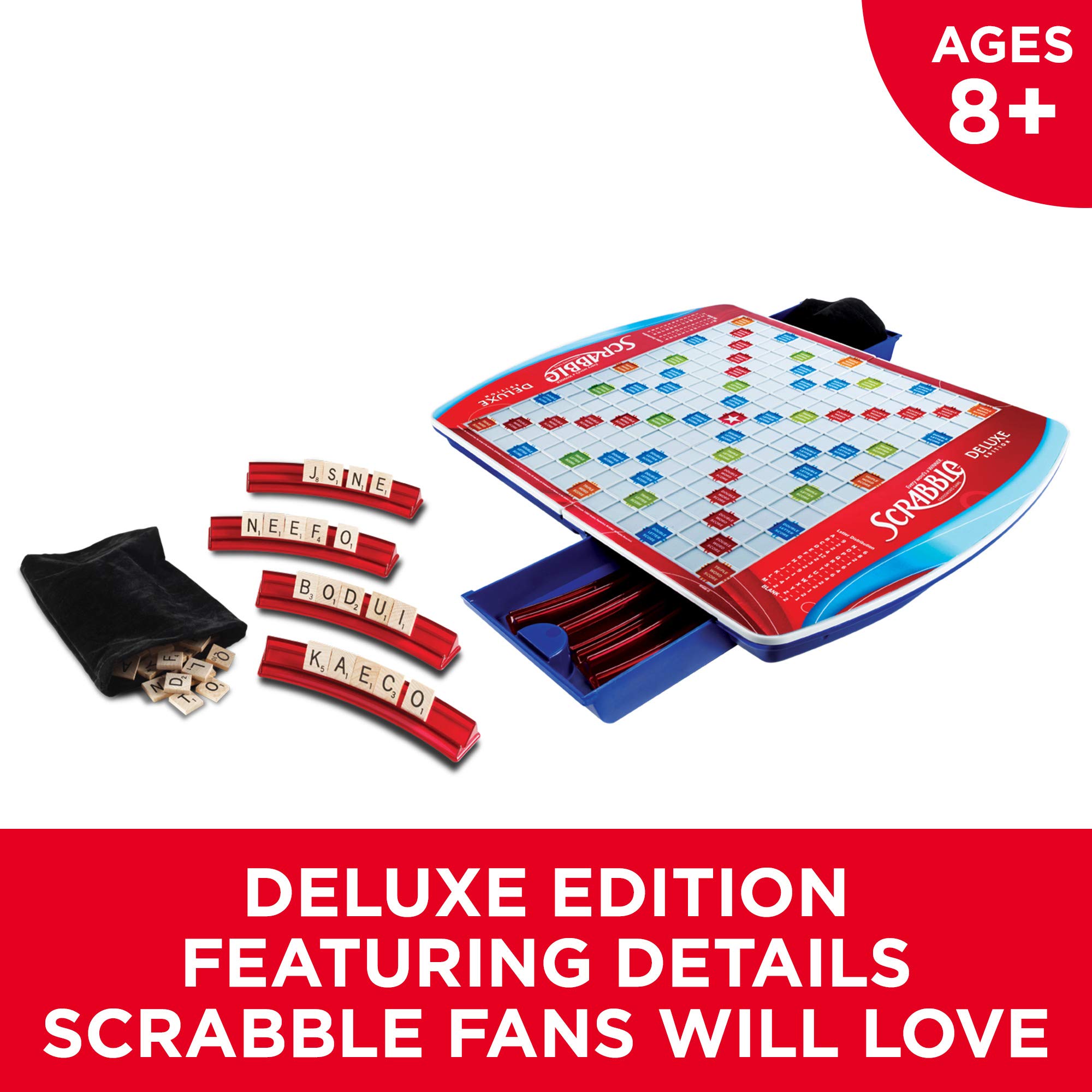 Hasbro Gaming Scrabble Deluxe Edition Board Game, (Amazon Exclusive) - Image 3