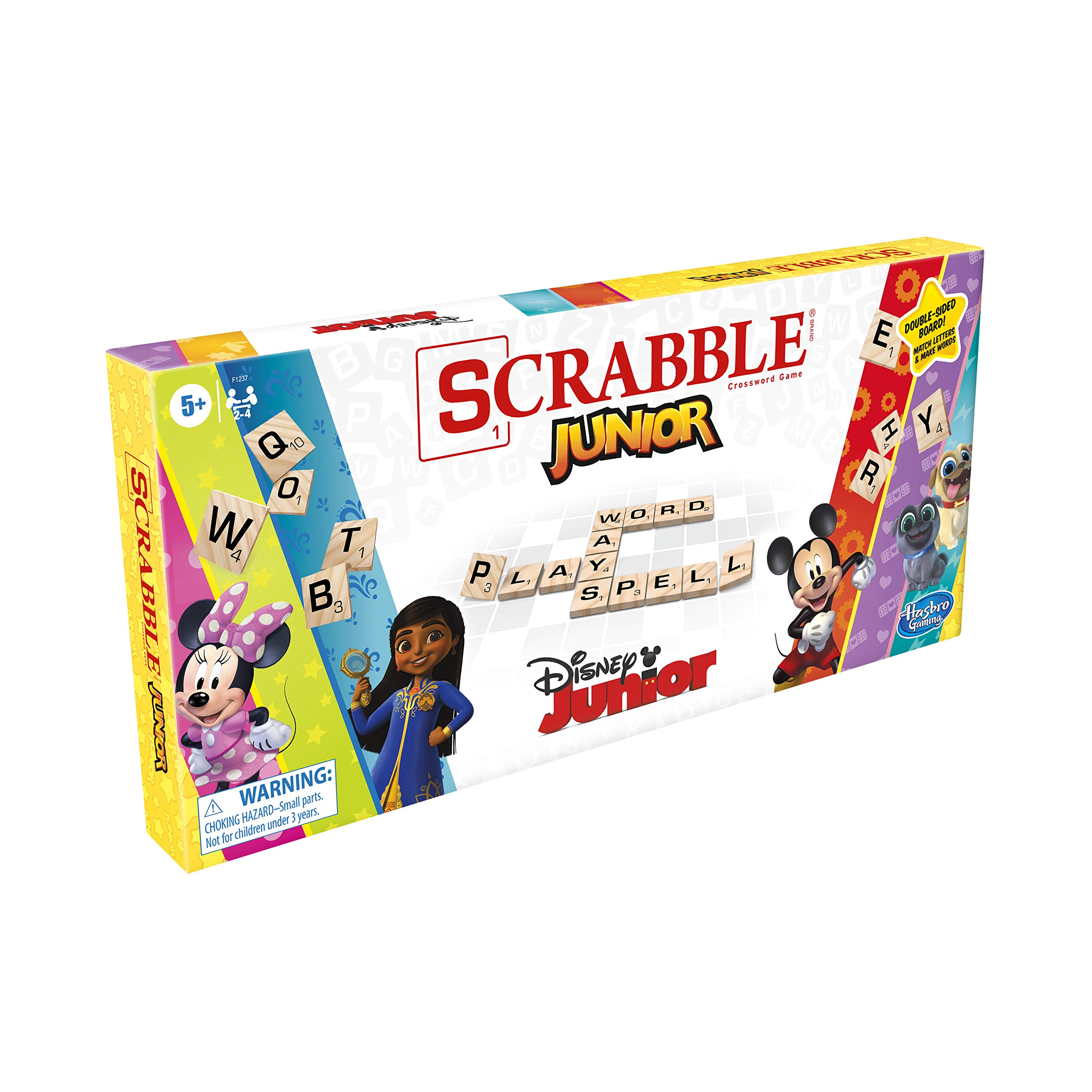 Hasbro Gaming Scrabble Junior: Disney Junior Edition Board Game for Kids | Double -Sided Game Board | Matching Word Game | Back to School Gifts | Ages 5+ (Amazon Exclusive) - Image 4