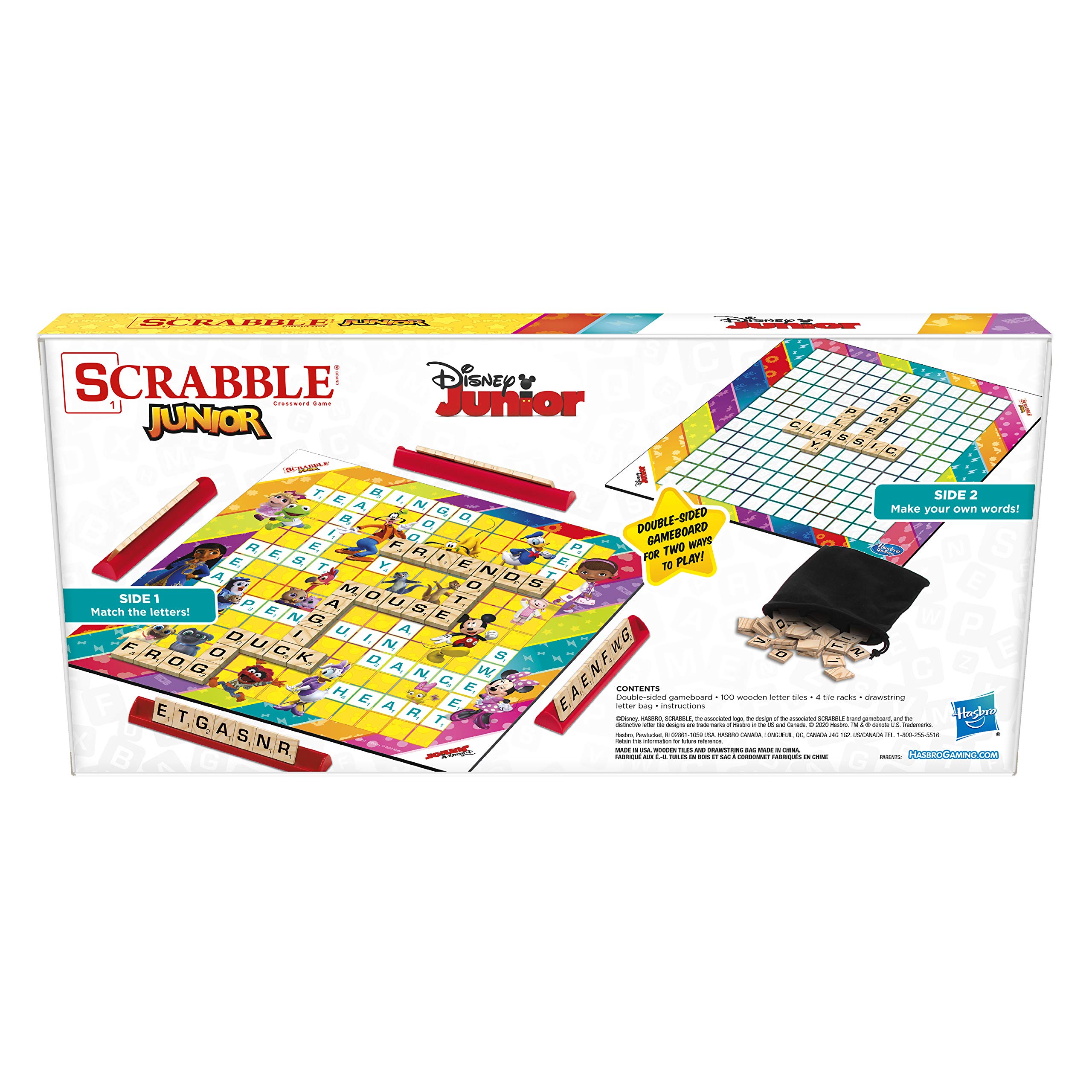 Hasbro Gaming Scrabble Junior: Disney Junior Edition Board Game for Kids | Double -Sided Game Board | Matching Word Game | Back to School Gifts | Ages 5+ (Amazon Exclusive) - Image 5