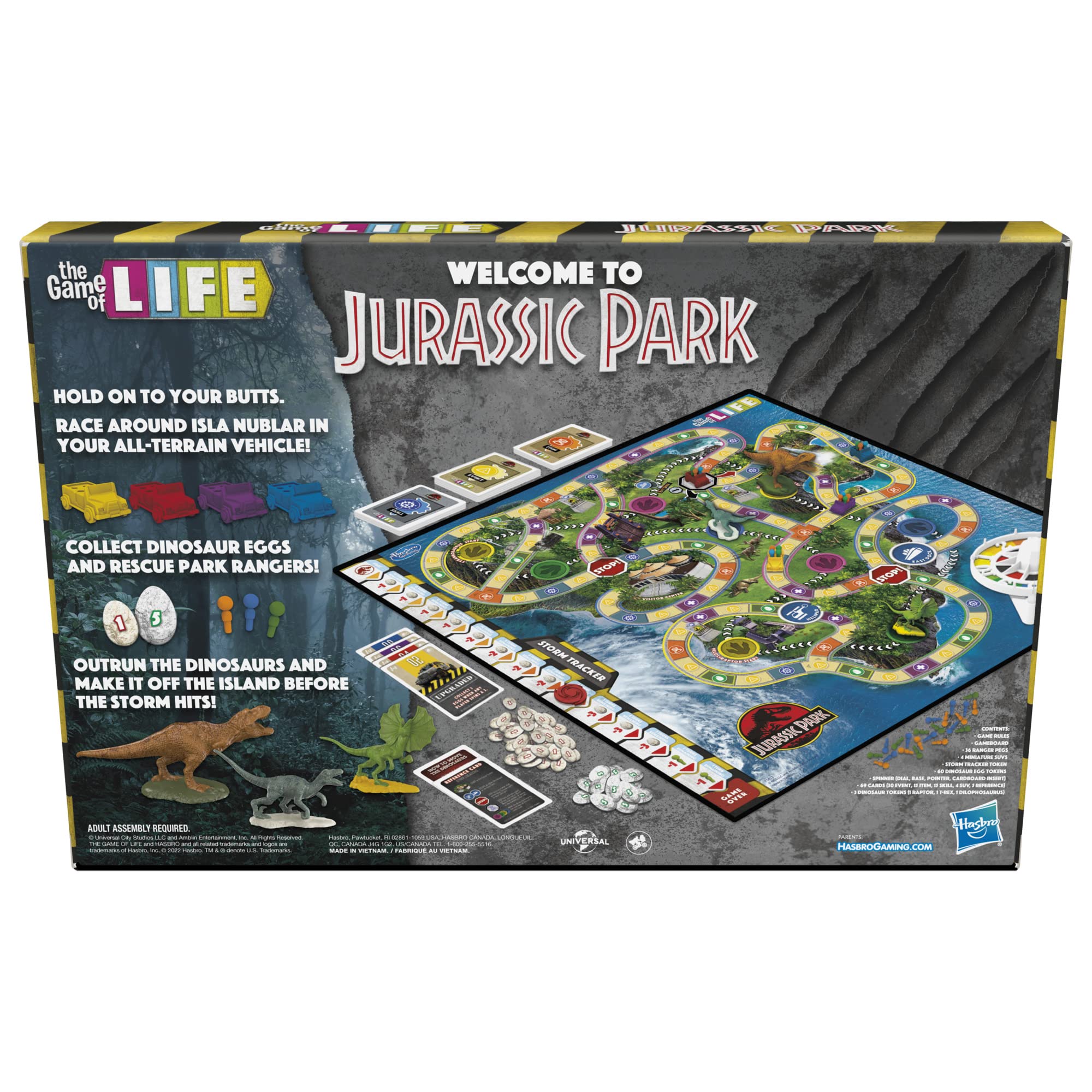 Hasbro Gaming The Game of Life Jurassic Park Edition, Family Board Game for Kids Ages 8 and Up, Inspired by The Original Hit Movie - Image 4