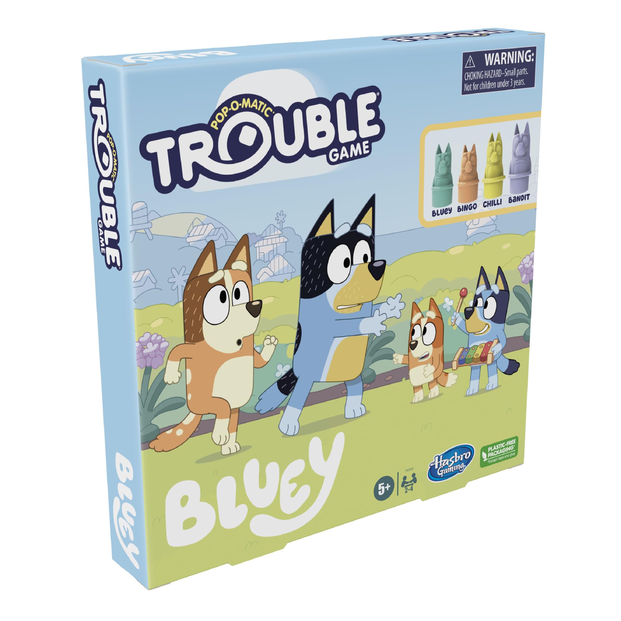 Hasbro Gaming Trouble: Bluey Edition Board Game for Kids, 2-4 Players, Race Bluey, Bingo, Bandit, or Chilli to The Finish, Ages 5 and Up (Amazon Exclusive) - Image 16