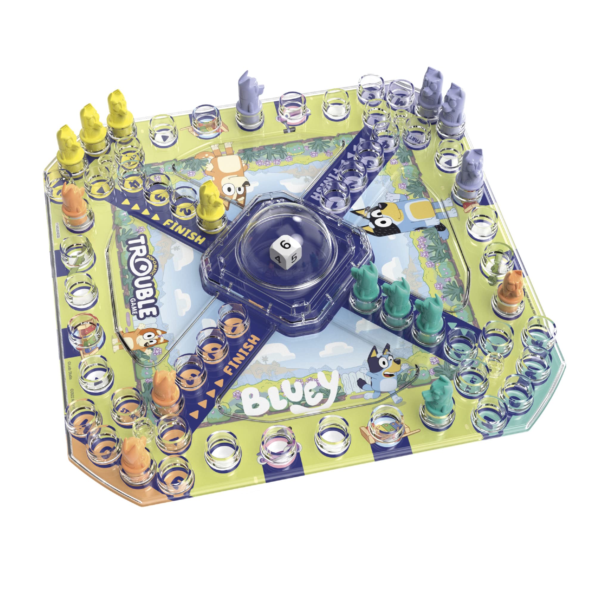 Hasbro Gaming Trouble: Bluey Edition Board Game for Kids, 2-4 Players, Race Bluey, Bingo, Bandit, or Chilli to The Finish, Ages 5 and Up (Amazon Exclusive) - Image 3