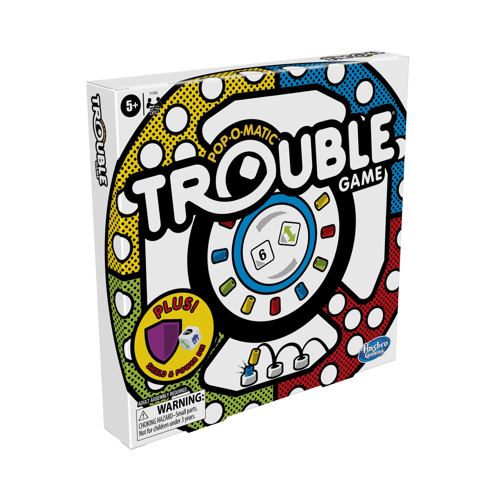Hasbro Gaming Trouble Board Game, Includes Bonus Power Die and Shield, Family Game for 2-4 Players, Ages 5 and Up (Amazon Exclusive) - Image 5