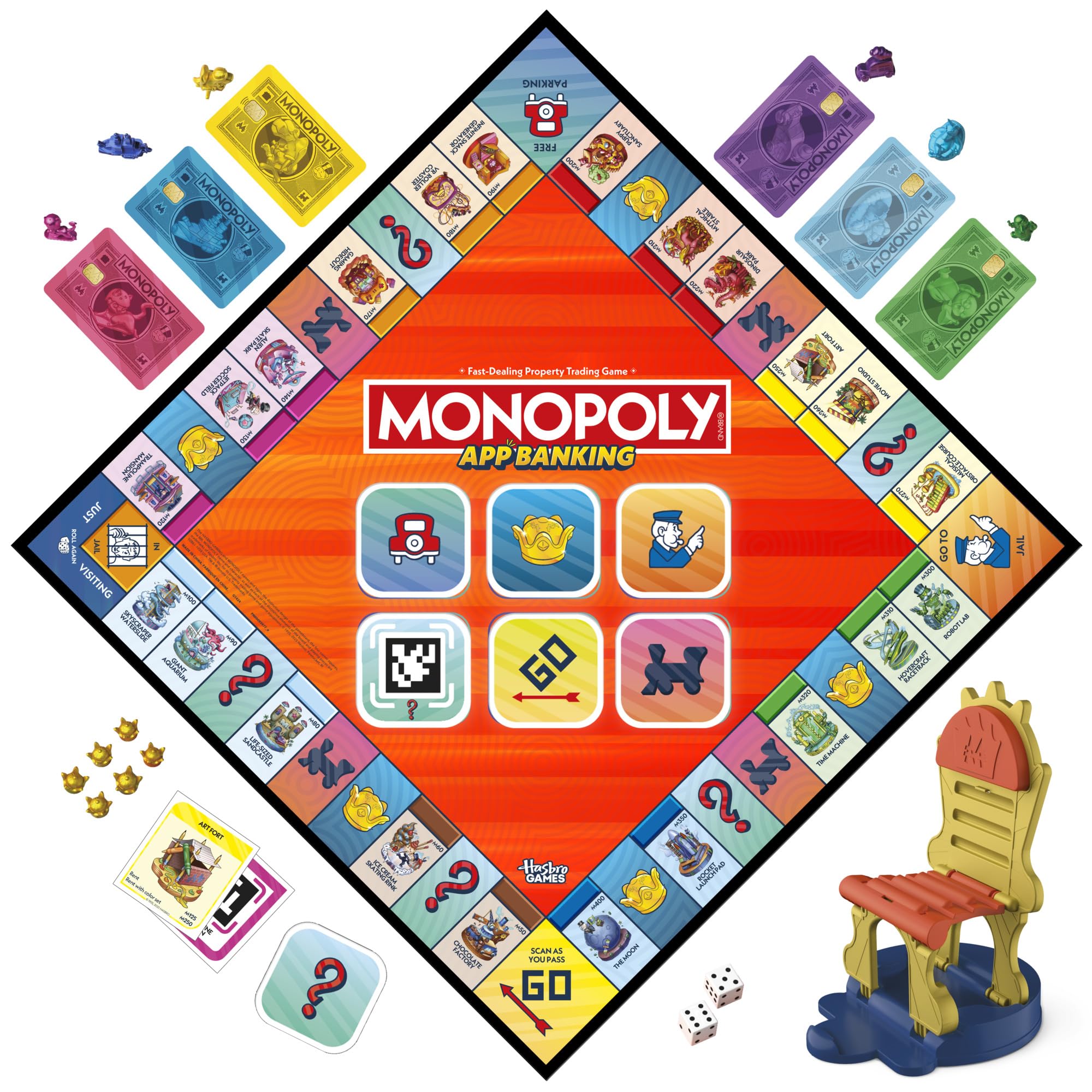 Monopoly App Banking Board Game | App-Enabled Game | Links to Smart Devices | Ages 8+ | 2 to 6 Players | 45 Mins. | Family Games for Kids - Image 3