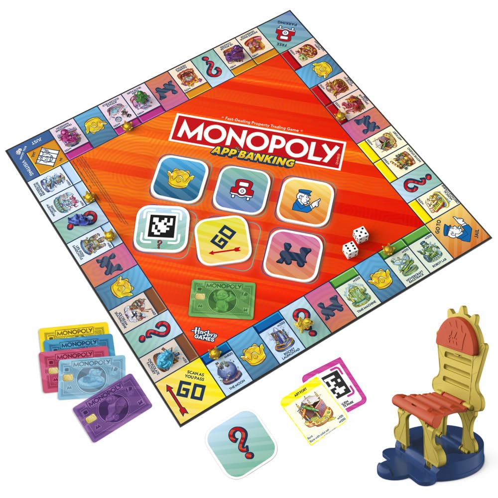 Monopoly App Banking Board Game | App-Enabled Game | Links to Smart Devices | Ages 8+ | 2 to 6 Players | 45 Mins. | Family Games for Kids - Image 4