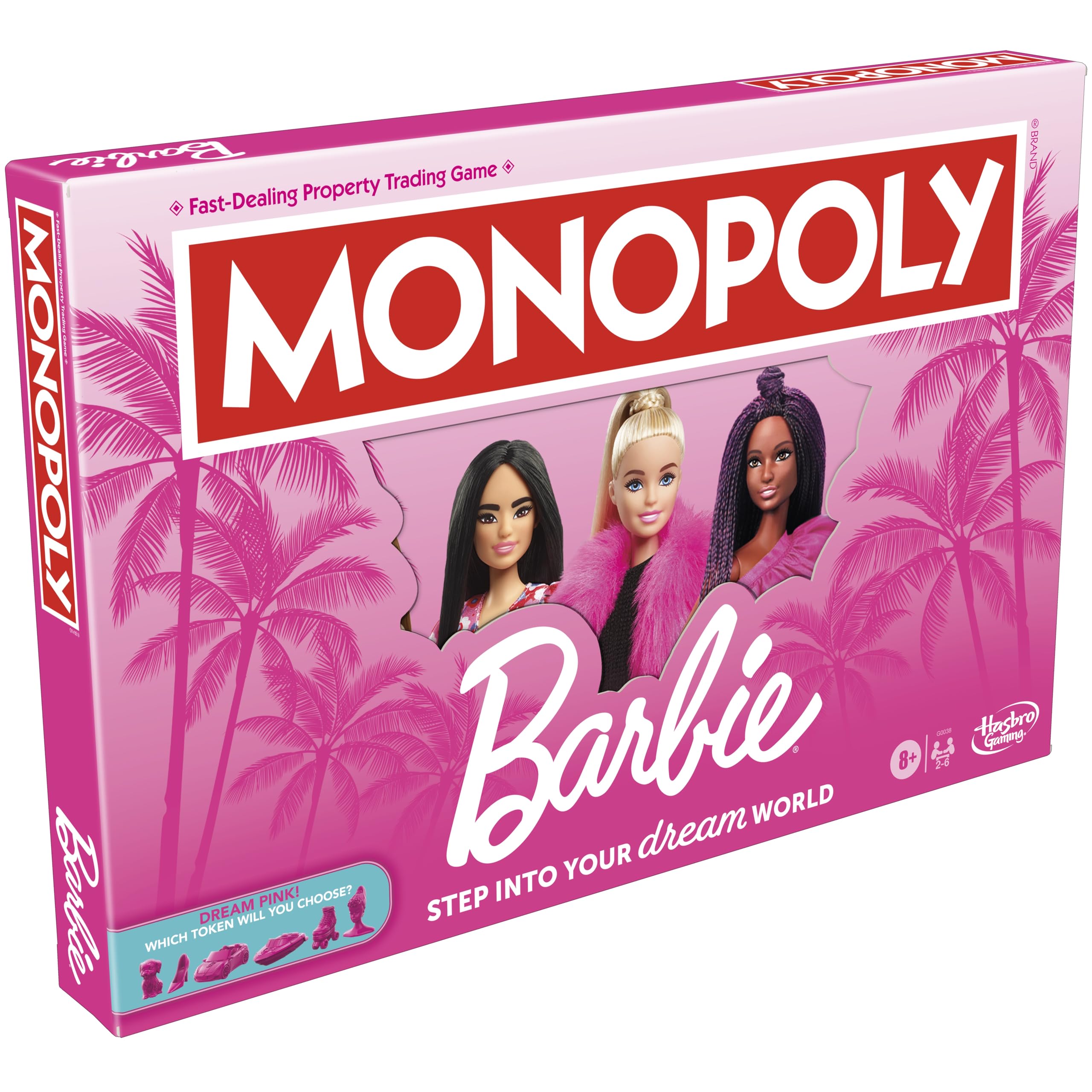 Monopoly: Barbie Edition Board Game, Ages 8+, 2-6 Players, Fun Family Games for Kids and Adults, with 6 Barbie-Themed Pink Zinc Tokens, Kids Gifts - Image 17