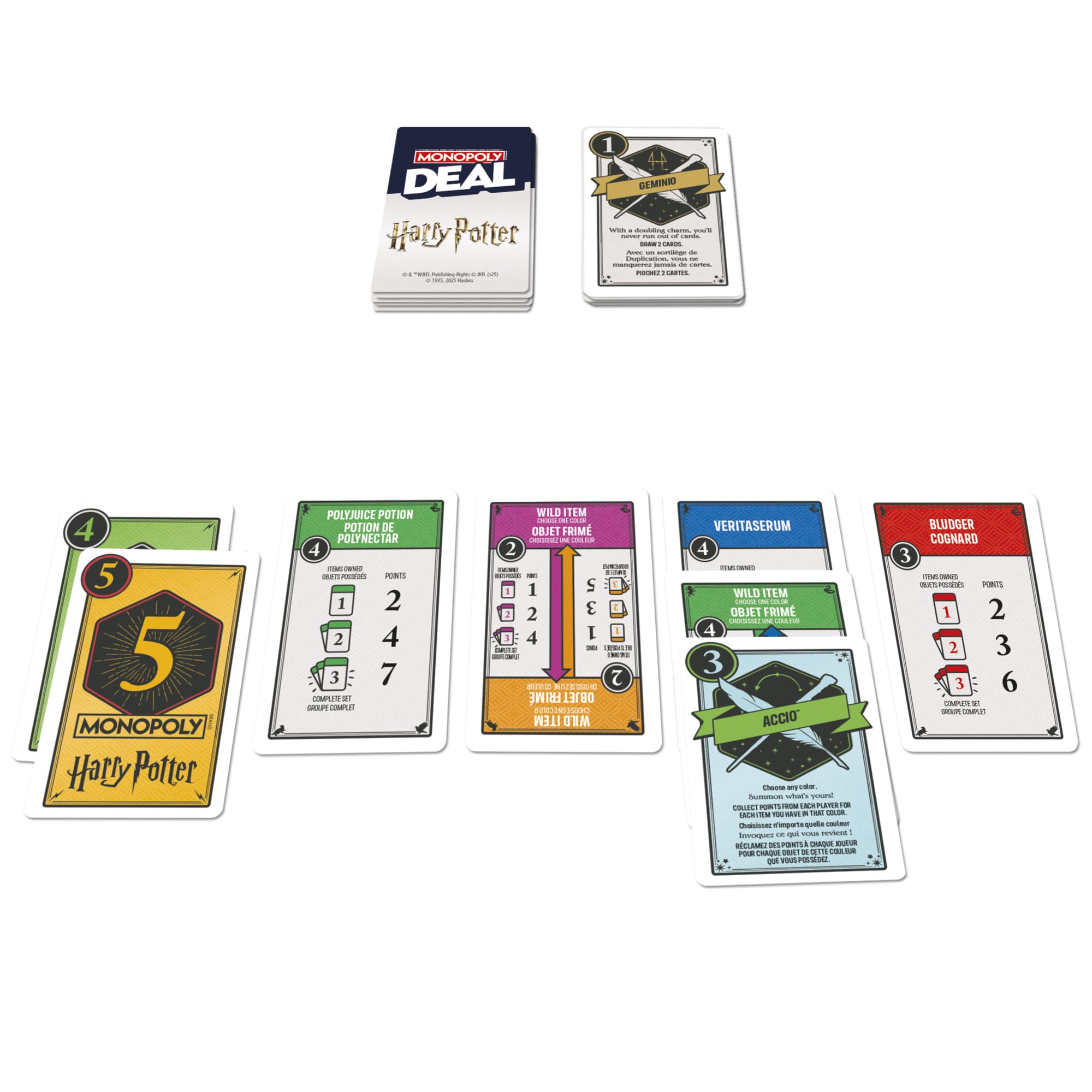 Monopoly Deal: Harry Potter Card Game | Family Games for Kids and Adults | Ages 8 and Up | 2 to 5 Players | 15 mins. | Travel Size - Image 12