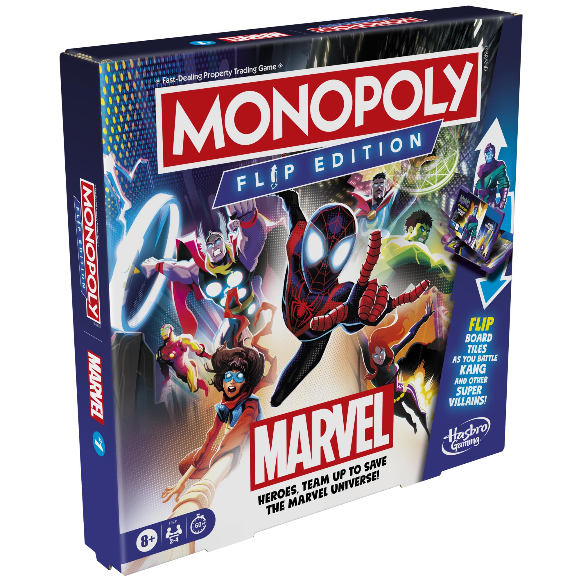 Monopoly Flip Edition: Marvel Board Game | Ages 8 and Up | 2 to 4 Players | Family Board Games for Kids, Teens, and Adults - Image 18